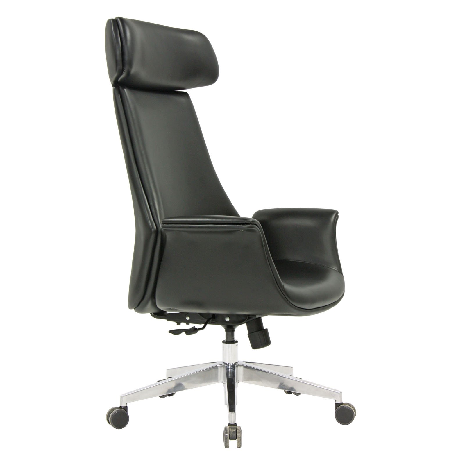 Key Alüminyum Ayaklı Siyah Döşemeli Yönetici Koltukları