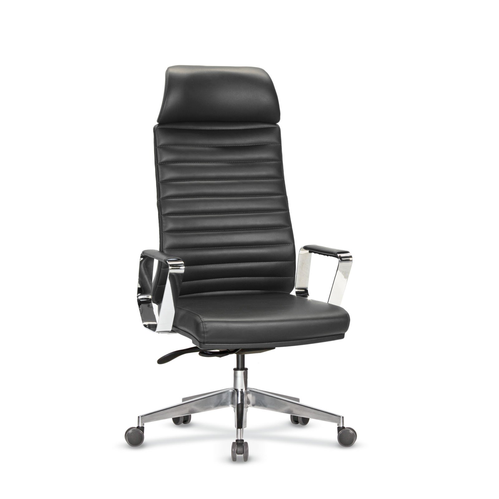 Sunset Krom Kollu Alüminyum Ayaklı Çizgili Döşemeli Yönetici Koltukları