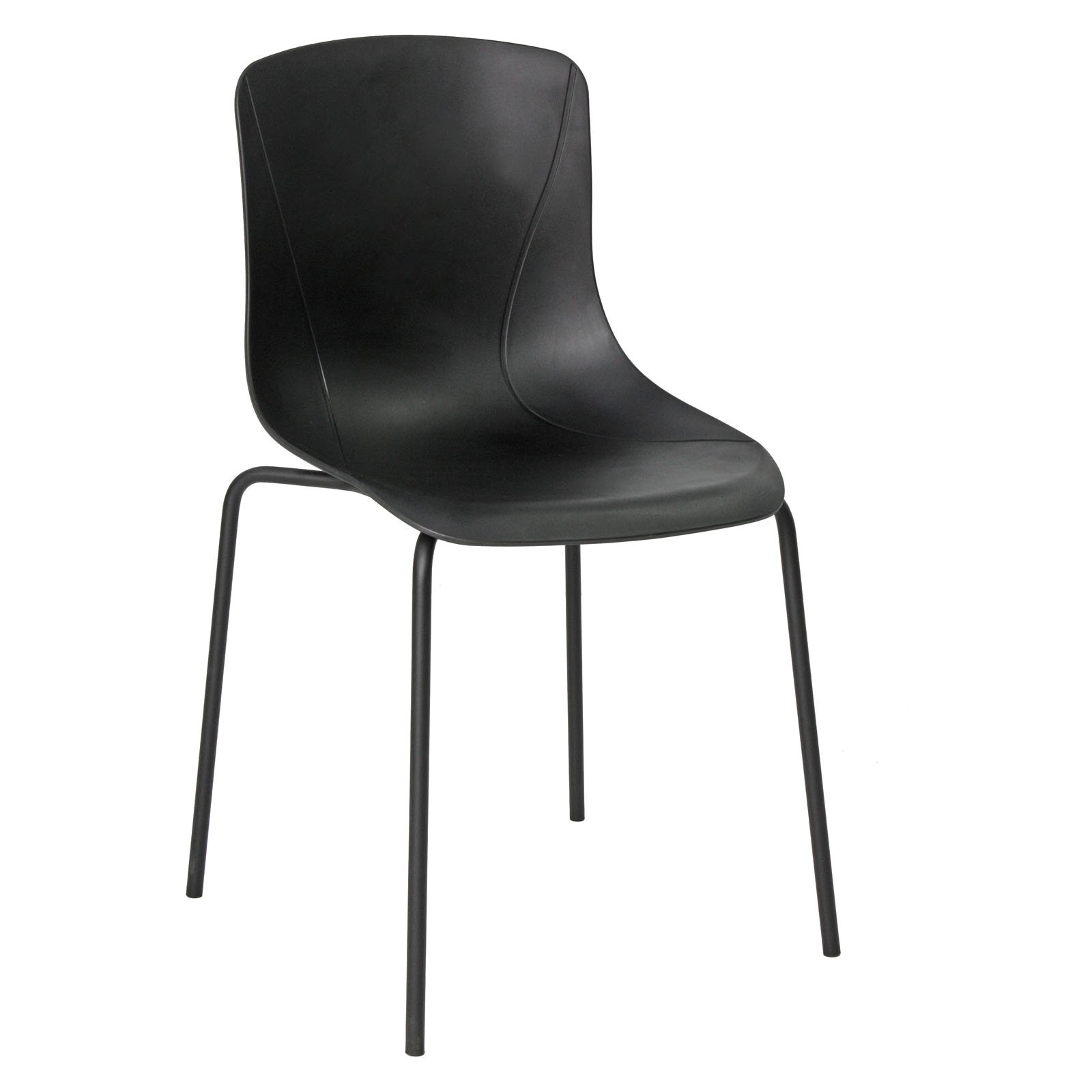 Rodos Siyah Plastik Boyalı Ayaklı Proje Koltukları