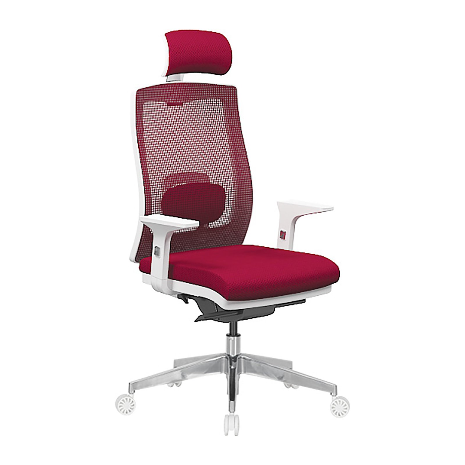 Relax Beyaz Plastik Kollu Alüminyum Ayaklı Fileli Koltuklar