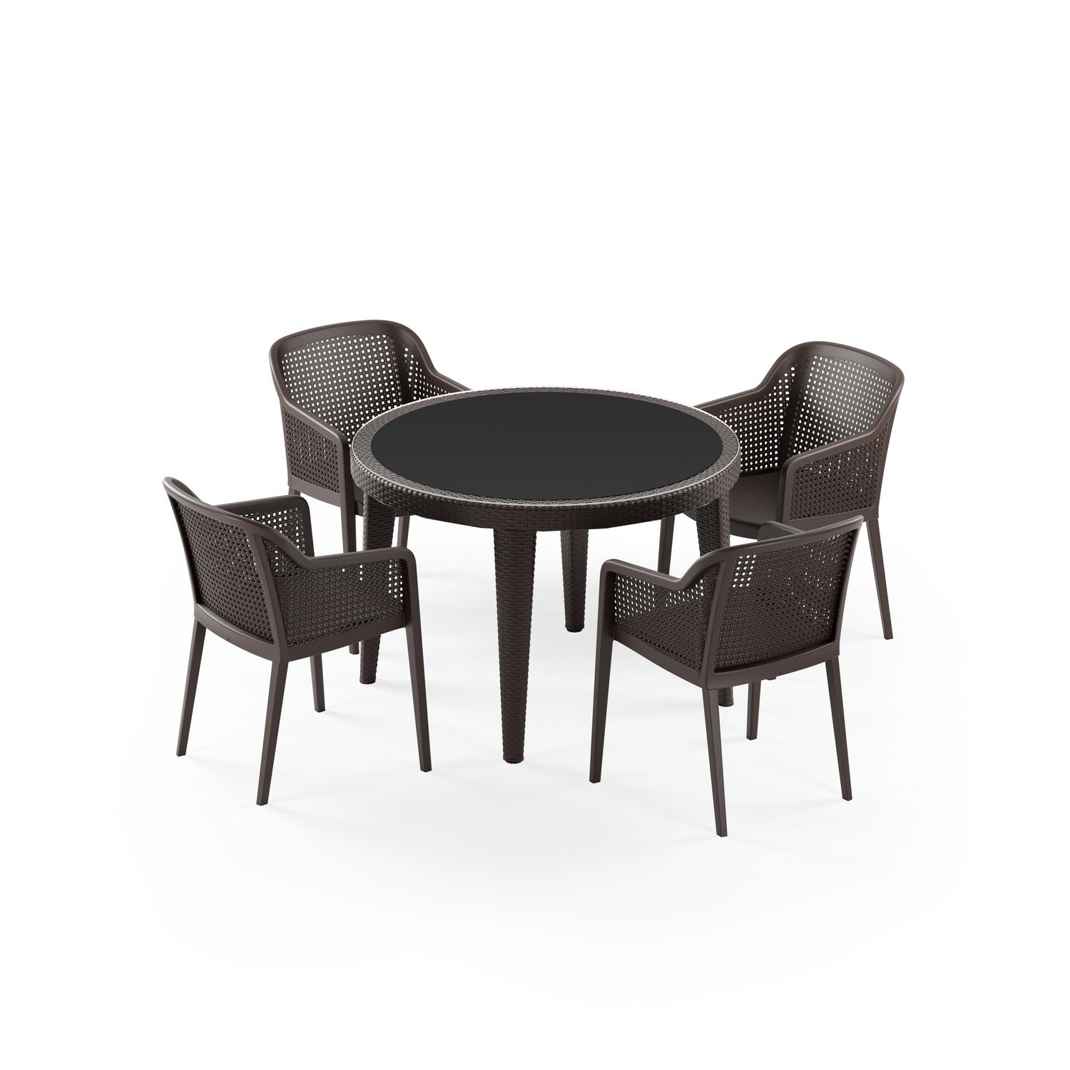 Osaka 110 ve Octa 4 Kişilik Rattan Masa Takımı