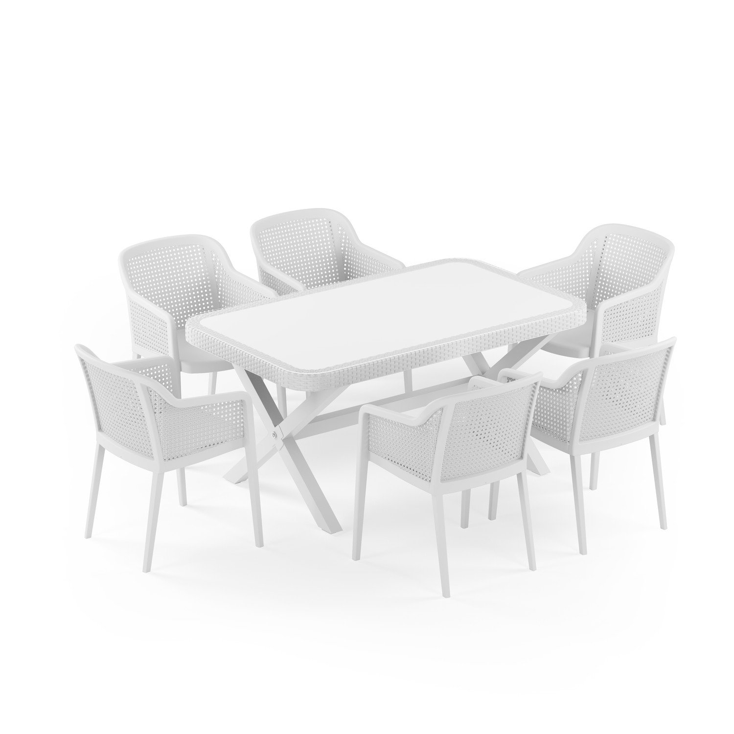 Osaka-X 90x150 Octa 6 Kişilik Masa Takımı