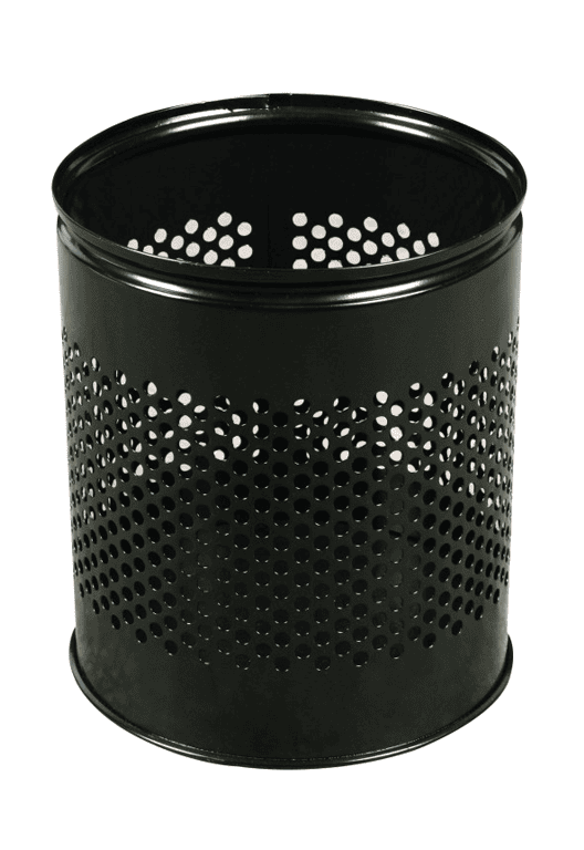 Küçük Kolon Çöp Kutusu Delikli Boyalı